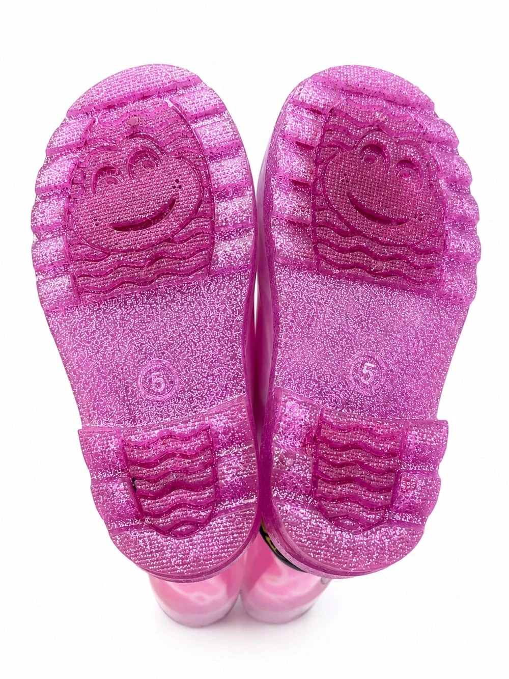 Western Chief Light-Up Glitter Heart Rain Boots Toddler Girls Size 5 NWOT